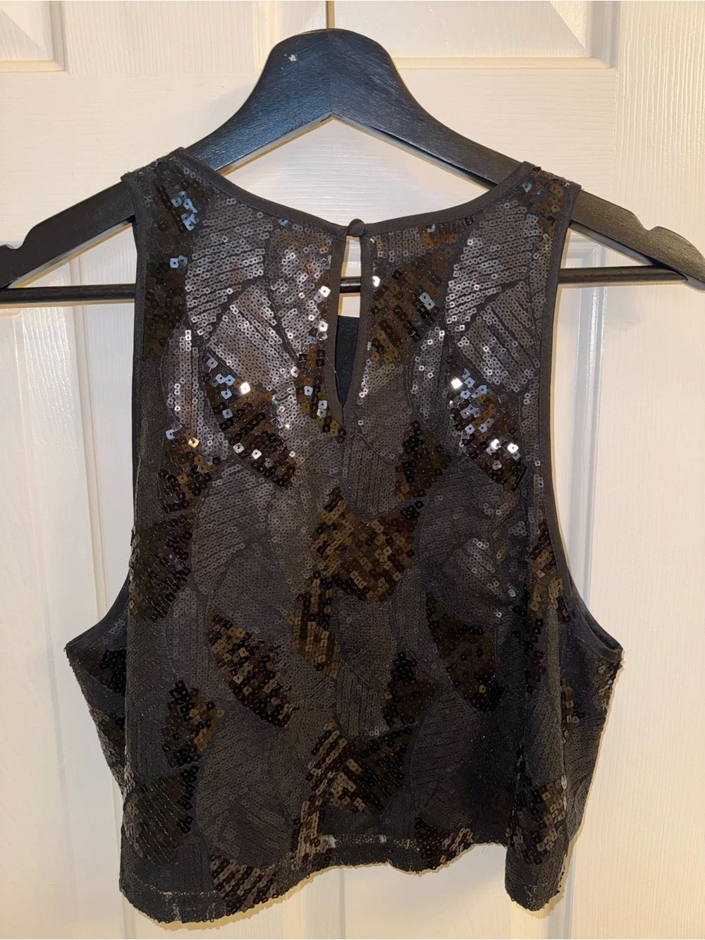 Pins & Needles Black Sequin Swing Tank from Urban Outfitters, Size Large